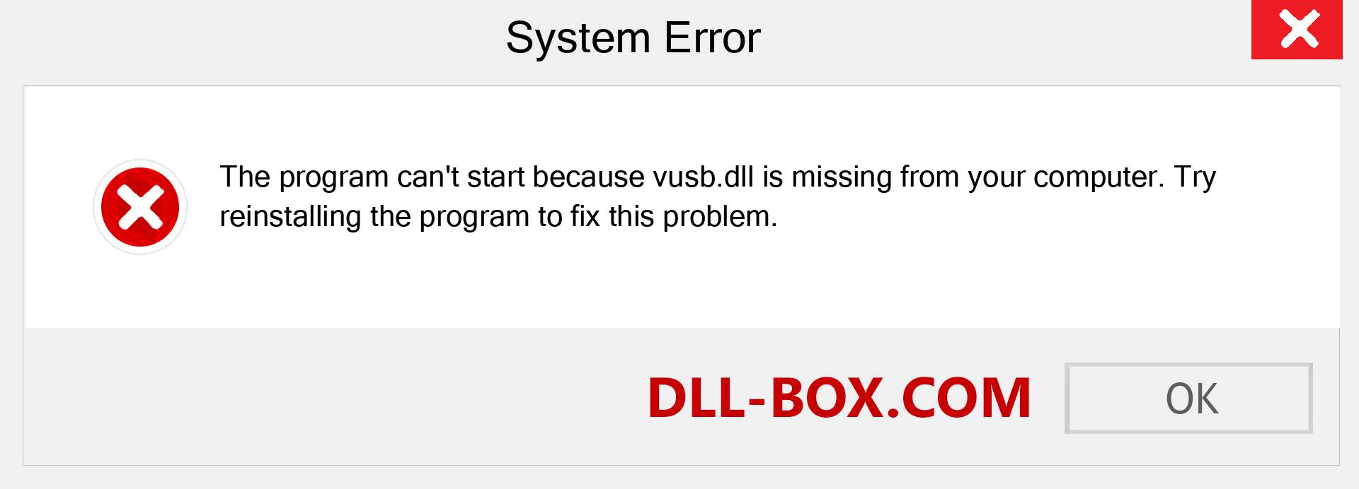  vusb.dll file is missing?. Download for Windows 7, 8, 10 - Fix  vusb dll Missing Error on Windows, photos, images